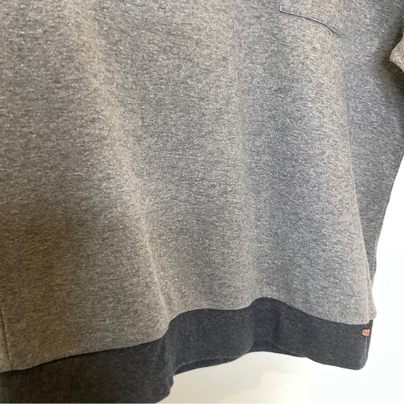 Ted Baker London 1/4 Zip Pullover Sweater Leather Trim Grey Size 7 - Picture 4 of 14